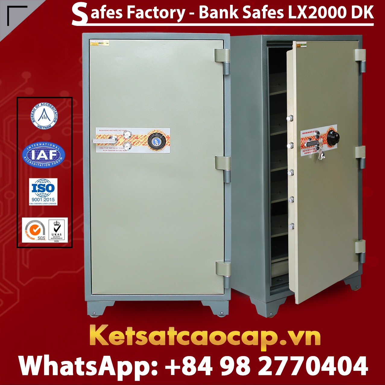Bank Safes LX2000 DK Customized Design Mechanical Lock System Safe Box